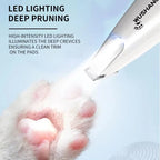 Vpet Dog Electric Groomer Trimmer with LED Light Waterproof Pet Foot Hair Trimmer Low Noise Cat Dog Face Foot Ear Hip Paw Shaver