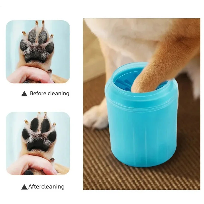 Dog Paw Cleaner Cup Soft Silicone Combs Portable Outdoor Pet Foot Washer Paw Clean Brush Quickly Wash Foot Cleaning Bucket