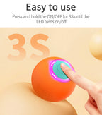 Smart Rolling Ball for Cats & Dogs - Self-Moving Interactive Toy, USB Rechargeable