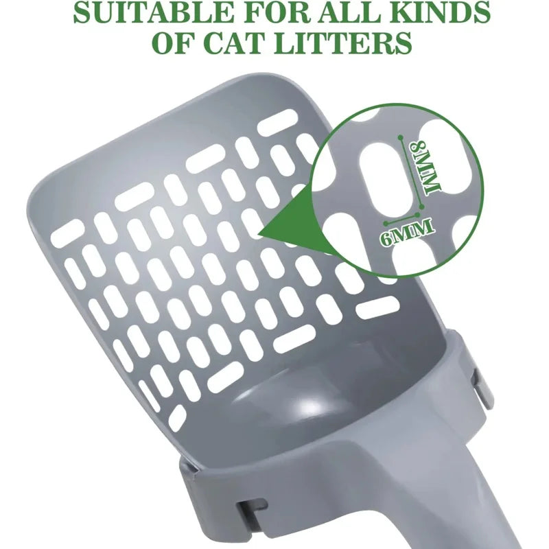 Cat Litter Scoop with Built-In Bag Holder + Refill Bags