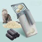 Cat Litter Scoop with Built-In Bag Holder + Refill Bags