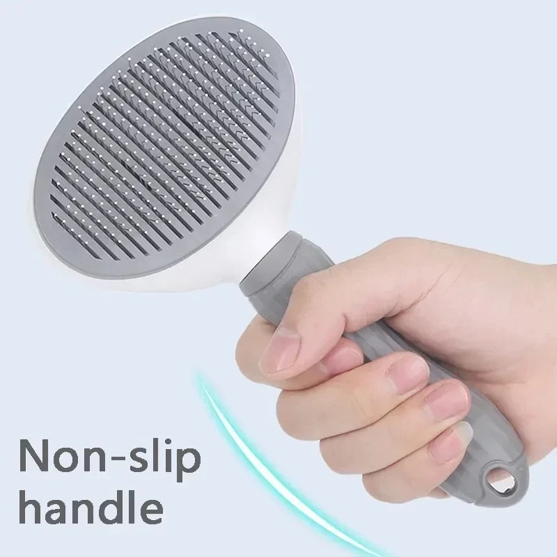 Self-Cleaning Pet Grooming Brush - Effortless Hair Remover for Dogs and Cats