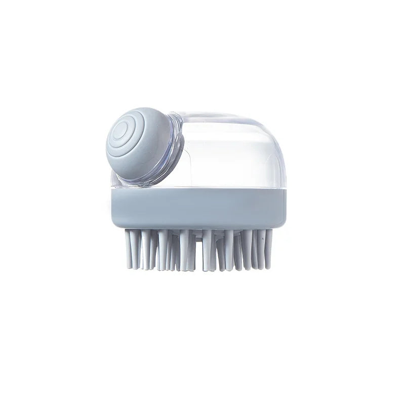 1PC Soft Silicone Pet Bath Brush with Shampoo Dispenser Gentle Massage for Pet Grooming and Hair/Fur Cleaning