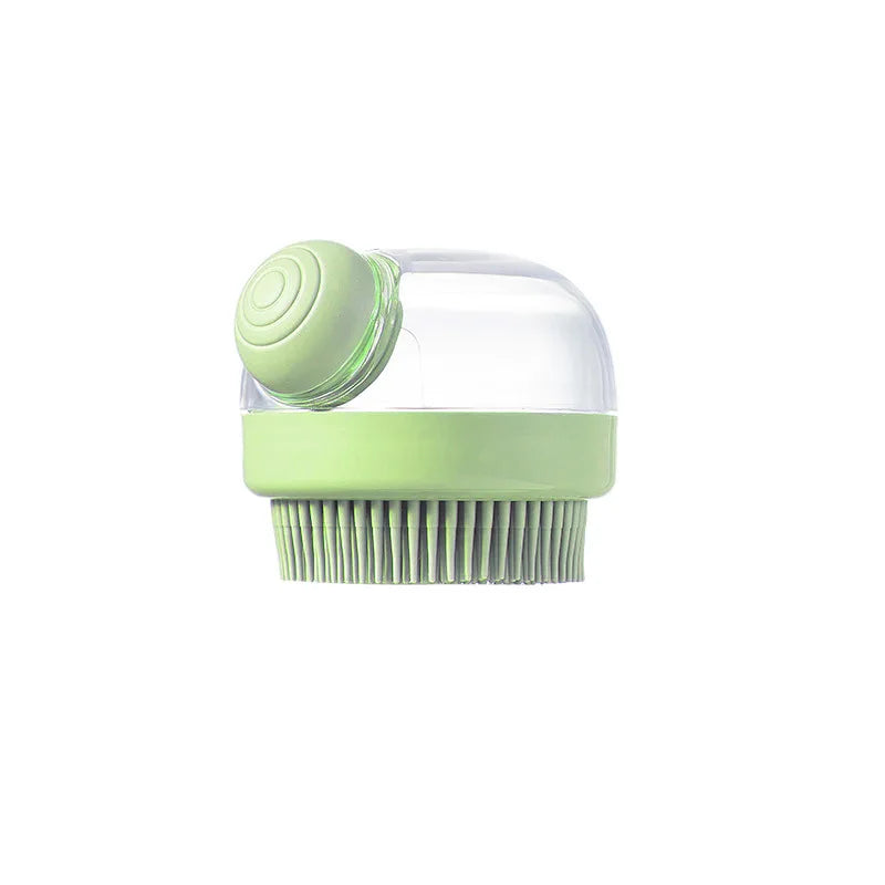 1PC Soft Silicone Pet Bath Brush with Shampoo Dispenser Gentle Massage for Pet Grooming and Hair/Fur Cleaning